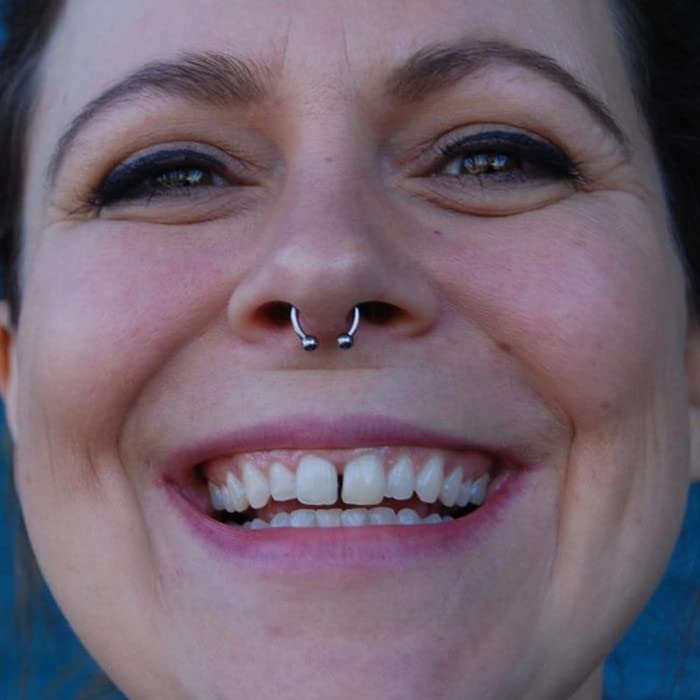 D.Bella 14G Horseshoe Rings Surgical Steel Nose Septum Horseshoe Hoop Earring Eyebrow Tragus Lip Rings Daith Helix Piercing Jewe
