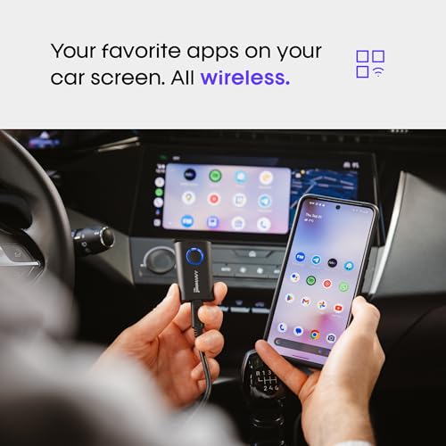 AAWireless Two - Android Auto Wireless Adapter - Convert Factory Wired Android Auto to Wireless - Multifunctional Button -...