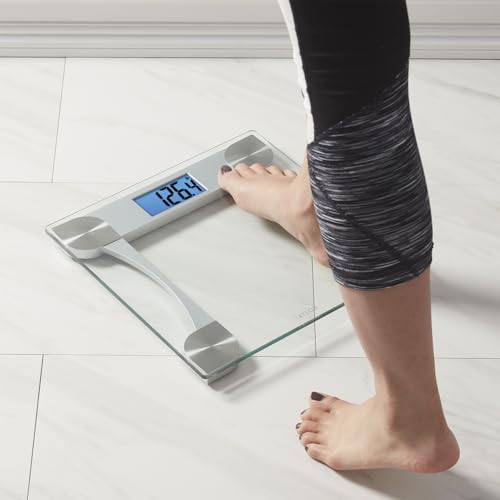 Taylor Digital Glass Scale, Tracks Body Weight with Dependable Readings, Bathroom Device Measuring Up to 440 lb, Battery-P...