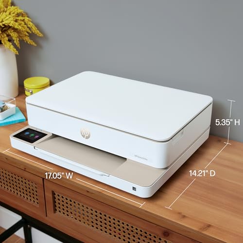 HP Envy 6155e Wireless All-in-One Color Inkjet Printer, Portobello, Print, scan, copy, Duplex printing Best-for-home, 3 mo...
