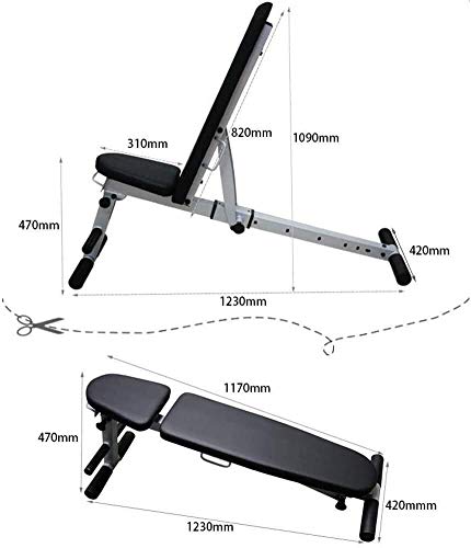 Weight Benches Fold Fitness Dumbbell Stool Adjustable Bench Sit-Ups Home Fitness Equipment Strength Training/Pad Load - 200Kg