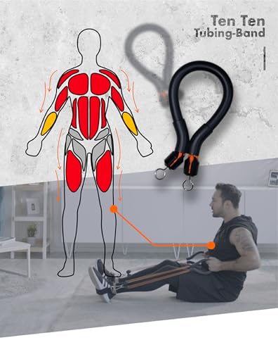 Resistance Band for Seniors & Physical Therapy – Adjustable Tubing Band System with Handles, Low Impact Full Body Strength...