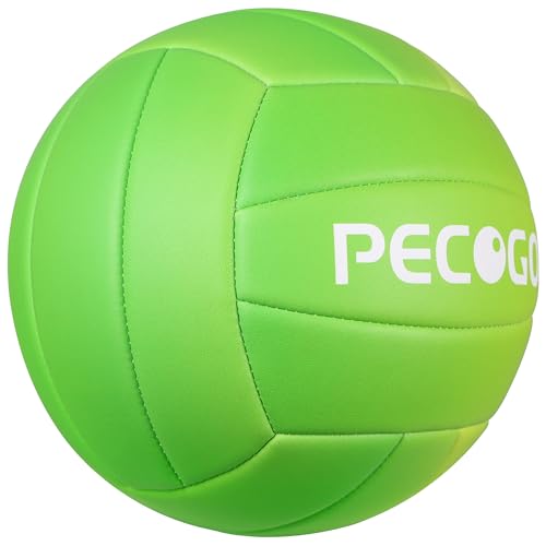 PECOGO Size 5 Volleyball - Durable PU Leather, Indoor/Outdoor. Soft Control, Great Airtightness for Training/Games. Ideal ...