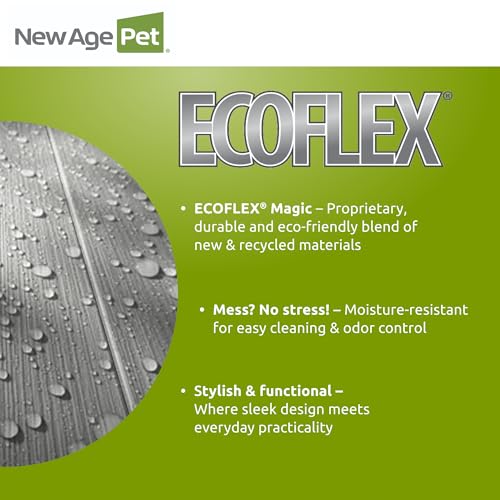 New Age Pet ECOFLEX Albany Outdoor Cat House, Weather‑Resistant, Dual Door Flaps, 21" W x 20" H