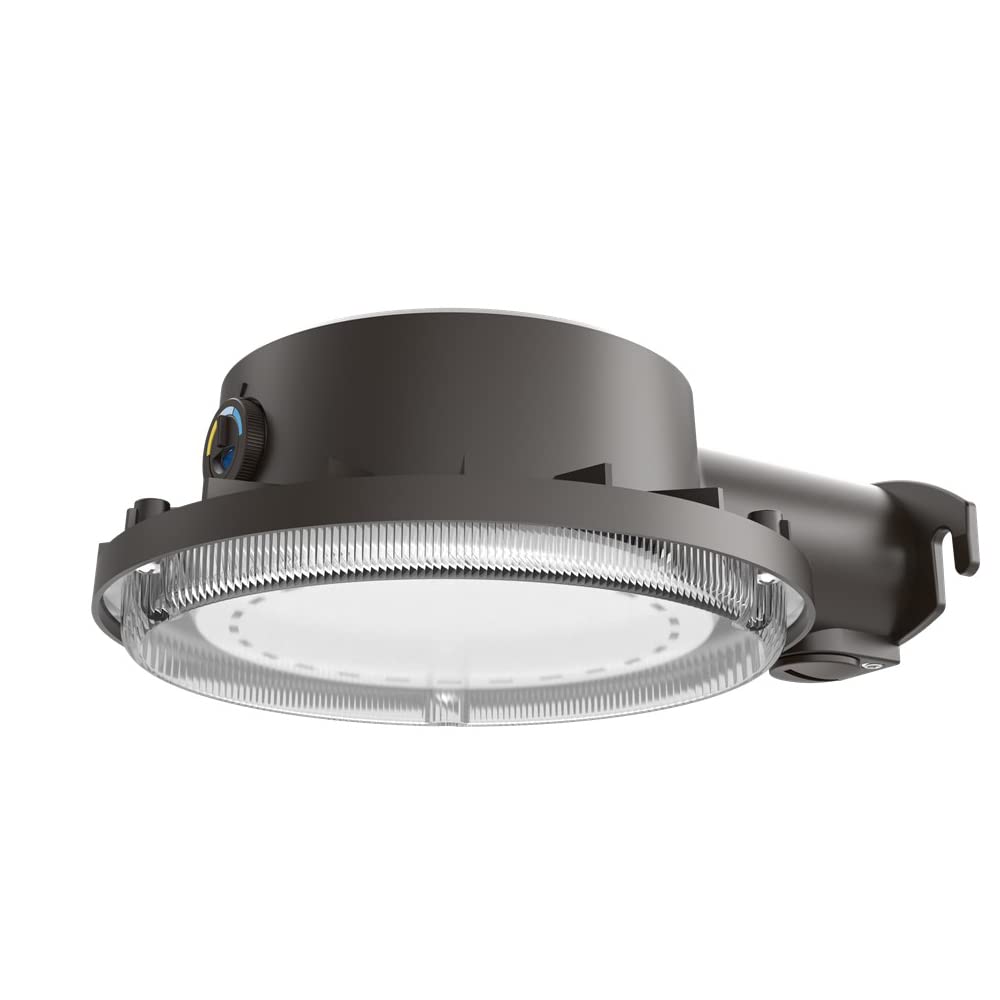 Lithonia Lighting Barnguard Led Barn Light  Dusk To Dawn Outdoor Lighting  4000K Cool White  Wall Or Pole Mountable Yard Light Fixture  120V  Aluminum  Dark Bronze