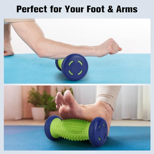 Massage Ball - 3 in 1 - with Foot Roller & Spiky Balls, Plantar Fasciitis Relief and Heel Spur Relief, Foot Roller Massage...
