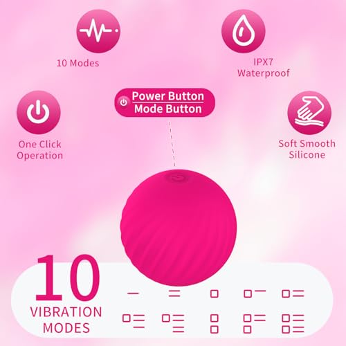 Kelemeida Handheld Portable Massage Electric Vibrating Waterproof Balls for Myofascial Release, Trigger Point Therapy, Mus...