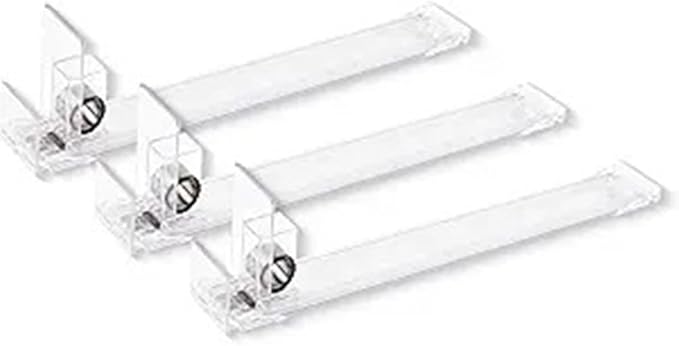 Pack of 3 Shelf Pushers – Spring-Loaded Display Organizer for Convenience Stores – Automatic Case Stand Pushers Rack for Gondola Shelves 15" & Above