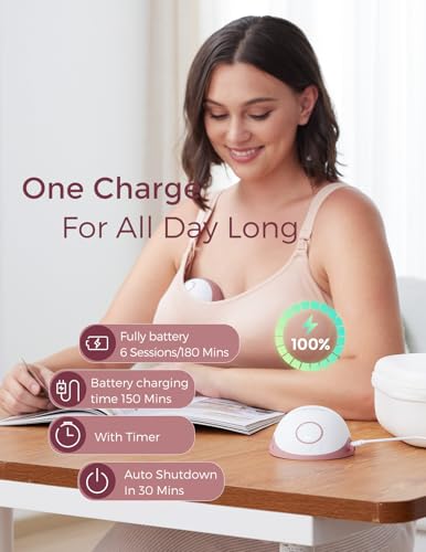 Momcozy Breast Pump Hands Free Mobile Style | M6, Wearable Breastfeeding Pump Ideal Rhythm for More Milk, DoubleFit Flange...