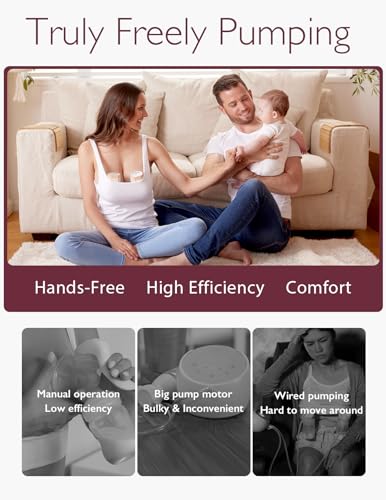 Momcozy Hands-Free Breast Pump S12 Pro, Wearable & Portable Pump with Soft DoubleFit Flange, 3 Modes | 9 Levels Double Ele...