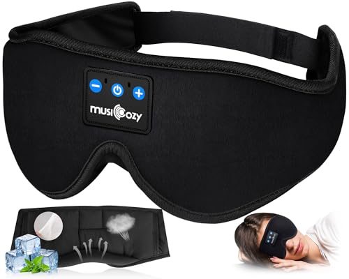 MUSICOZY Sleep Headphones, Bluetooth 5.4 Sleep Mask Headband Headphones Sleeping Eye Mask, Wireless Music Earbuds Earphone...