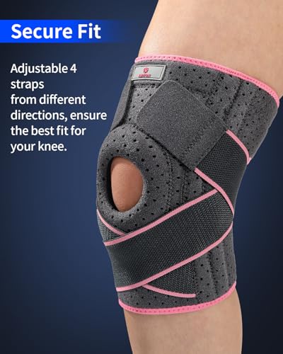 ABYON Knee Brace for Women Plus Size for Meniscus Tear, ACL, Arthritis.Knee Braces with Dual Side Stabilizers & Crossed Co...
