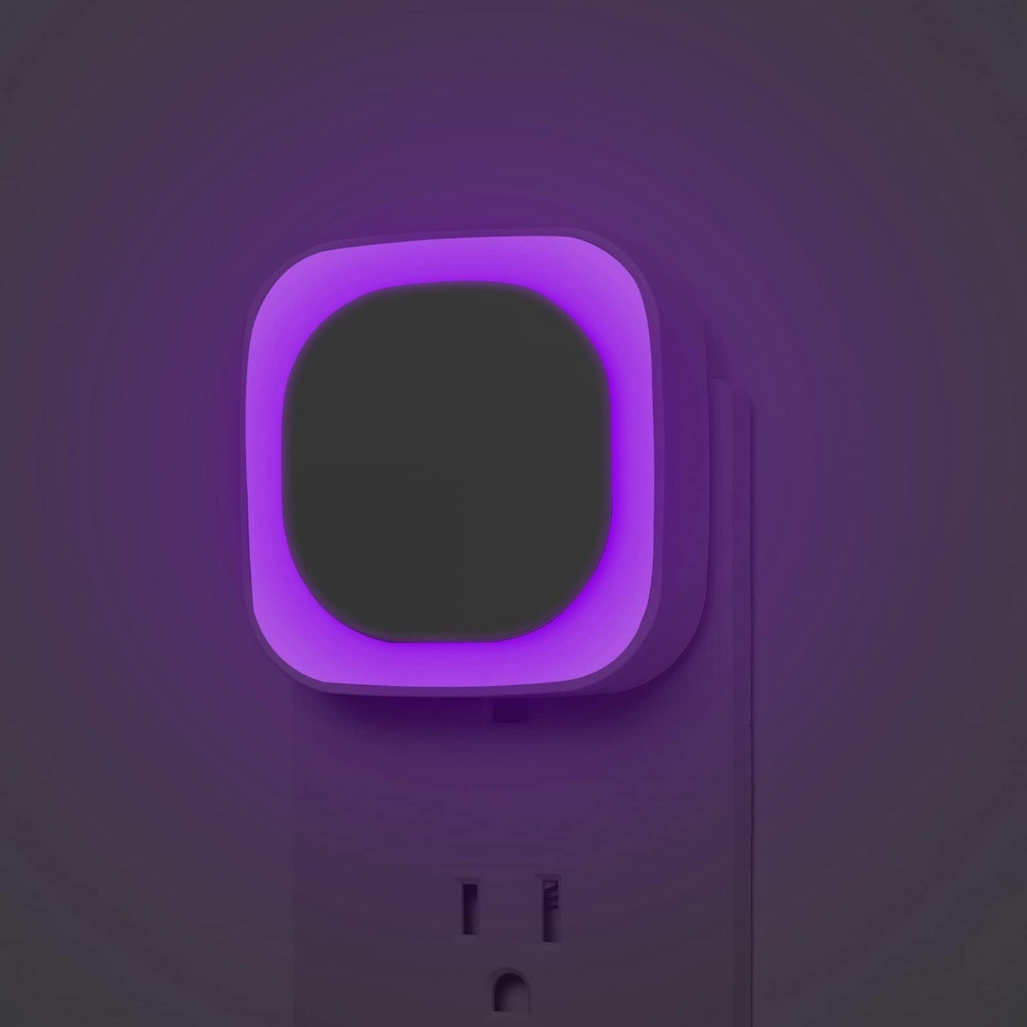YUNLEX Dimmable Night Light, Auto Dusk to Dawn Sensor, Violet, Model NLS21, Soft Glow for Bathroom, Hallway, Stairs, Kitchen, Bedroom