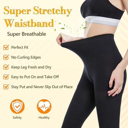Myshear Medical Compression Tights Women, 20-30 mmHg Graduated Compression Pantyhose Men, Footless Compression Stockings, ...
