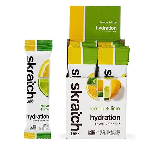 Skratch Labs Hydration Packets - Hydration Drink Mix, Lemon Lime (20ct) - Electrolyte Powder Packets Developed for Athlete...