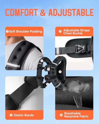 Renoj Weighted Vest for Women Men: Available in 6lb/8lb/10lb/11lb/12lb/14lb/16lb/20lb Fixed Weights for Walking, Running, ...