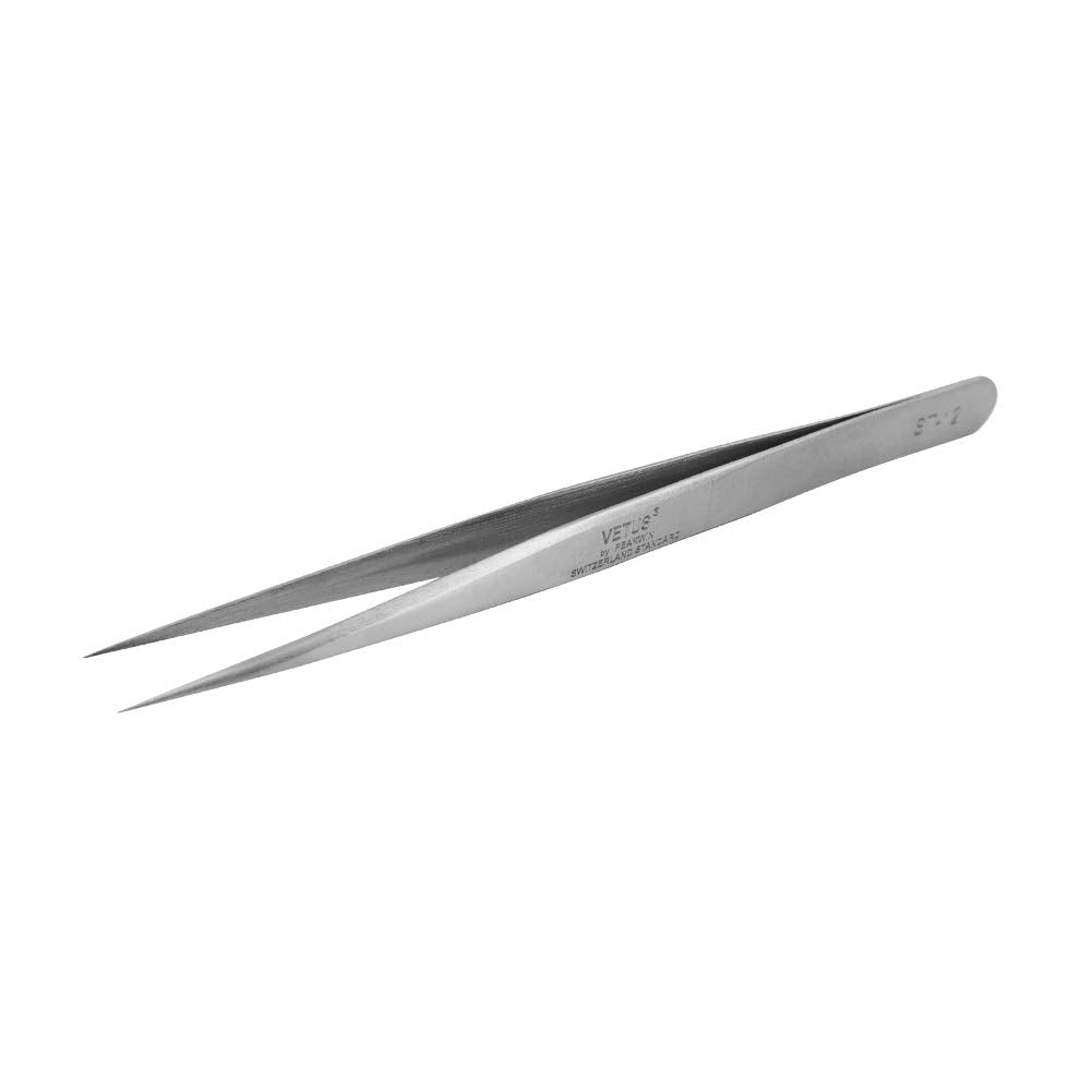 LASHVIEW Lash Tweezer, Vetus Straight Pointed Eyelash Tweezers for Profissional Grafting Eyelash Extension, Stainless Steel Need