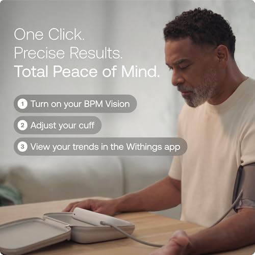 Withings BPM Vision – Smart Arm Blood Pressure Monitor | FDA-Cleared | Easy-to-use, Accurate Systolic & Diastolic Measurem...