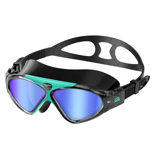 OutdoorMaster Swim Mask - Wide View Swimming Mask & Goggles Anti-fog Waterproof