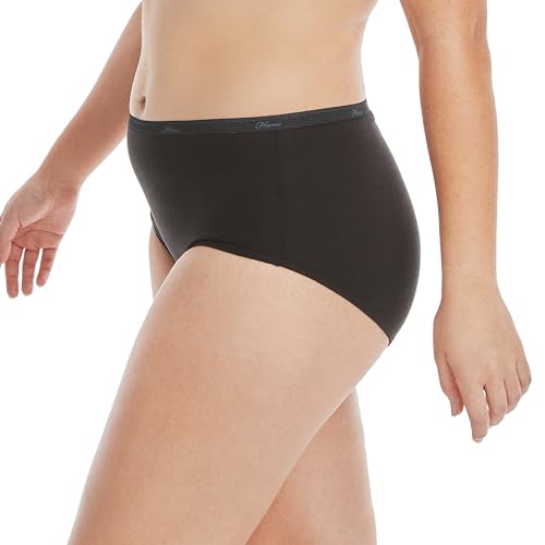 Hanes Women's Underwear Briefs Pack, 10-Pack, Cotton Panties for Women, Moisture-Wicking, Full Coverage