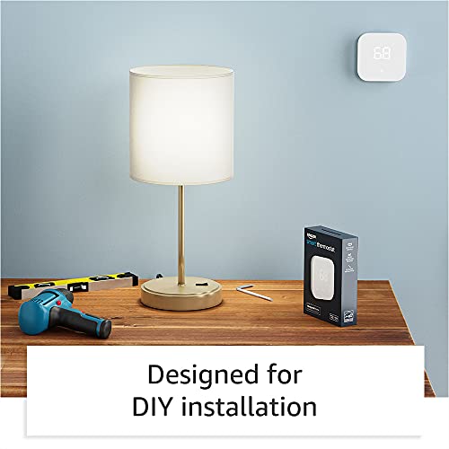 Amazon Smart Thermostat – Save money and energy - Works with Alexa and Ring - C-wire required