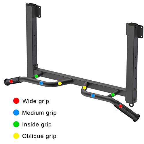 Kipika 32" Ceiling Mounted Pull Up Bar - Heavy Duty, Highly Adjustable, Multifunctional Chin Up Bar - Home Gym System with...