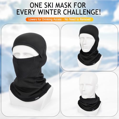 HASAGEI Ski Mask,Balaclava Face Mask for Men&Women,Winter Windproof and Warm,UV Protection Mask,Motorcycle Snowboard&Riding