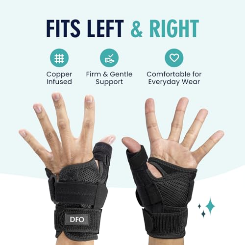 Dr. Frederick's Original Doctor-Developed Copper Thumb Brace – Wrist & Thumb Support for Arthritis, Tendonitis & De Querva...