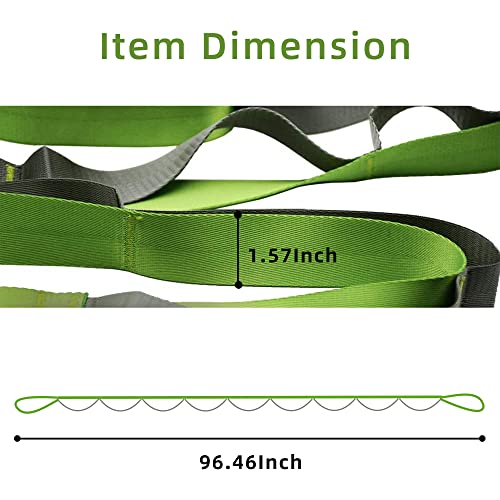 SANKUU Yoga Straps Stretching Strap with 12 Loops Workout Poster, Straps for Stretching Physical Therapy Equipment Long St...