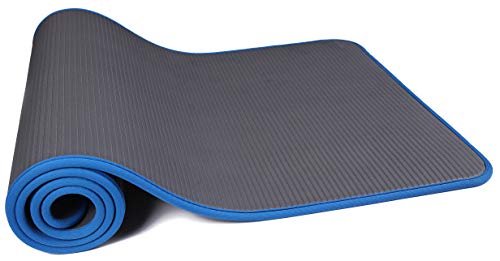 Fitvids All-Purpose 2/5-Inch (10mm) Extra Thick High Density Anti-Slip Exercise Pilates Yoga Mat with Carrying Strap, Mult...