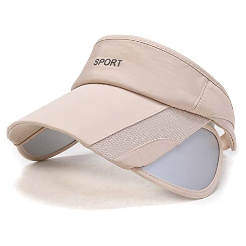 Sun Visors Hats for Women with Retractable Brim Golf Visor UV Protection Beach Cap Tennis Running Sport Hat Adjustable