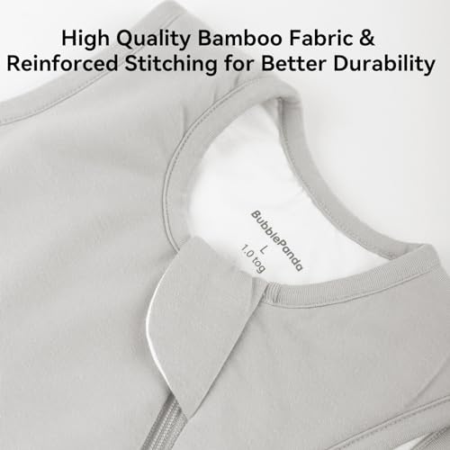 BubblePanda Rayon Made from Bamboo Sleep Sack 18-24 Months 1.0 Tog Soft Toddler Sleeping Sack 2t for Babies 2-Way Zipper B...