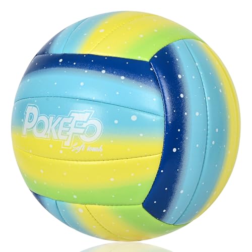PQKEFO Volleyball,Soft Indoor Outdoor Volleyballs for Kids/Youth/Adults/Elders Gym Games Beach Play and Training（ Official...