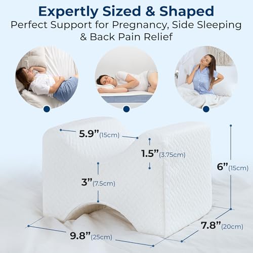 5 STARS UNITED Knee Pillow for Side Sleepers - Hip Pain Relief, Memory Foam Leg Cushion for Side Sleeping - Between Legs P...