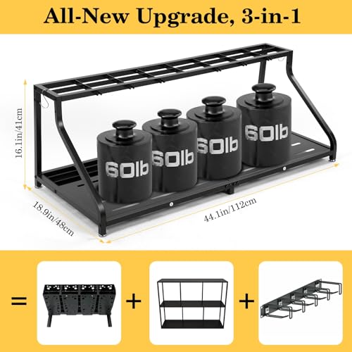 SILKPE Freestanding Snowboard Ski Storage Rack – Inclined Design, No Tipping Over, for 8 Pairs Ski, 4 Pairs Ski Boots, 2 H...