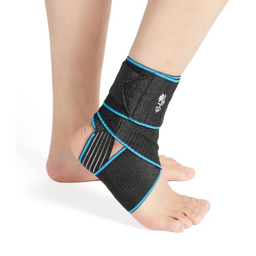 Bodyprox Ankle Support Brace 2 Pack, Adjustable Compression Ankle Braces for Sports Protection, One Size Fits Most for Men...