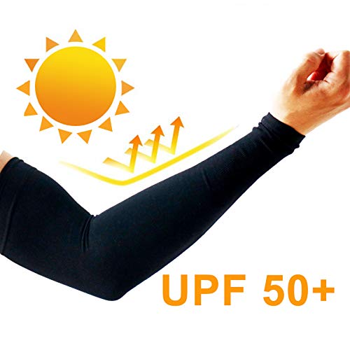 PFFY 2 & 4 Pairs UV Protection Cooling Arm Sleeves for Men and Women UPF 50 Sun Sleeve