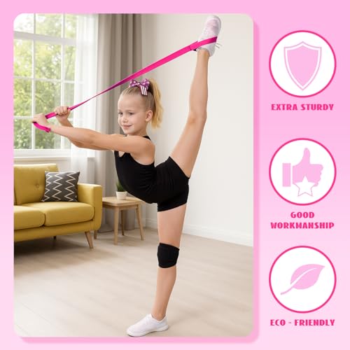 Simgoing 12 Set Stretching Strap Cheerleader Gifts Bulk for Team Stretching Bands Improved Flexibility Elastic Stretch Ban...