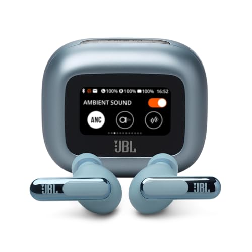 JBL Live Beam 3 - True Wireless Noise-Cancelling Stick-Closed Earbuds, 48Hrs Total Playback, Wireless Charging, 6 Mics for...