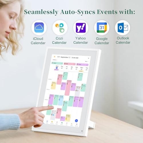 Smart Digital Calendar, 10.1" HD Smart Touch Screen Home Interactive Electron Calender WiFi Planner,Meal Schedule, Duty Ch...
