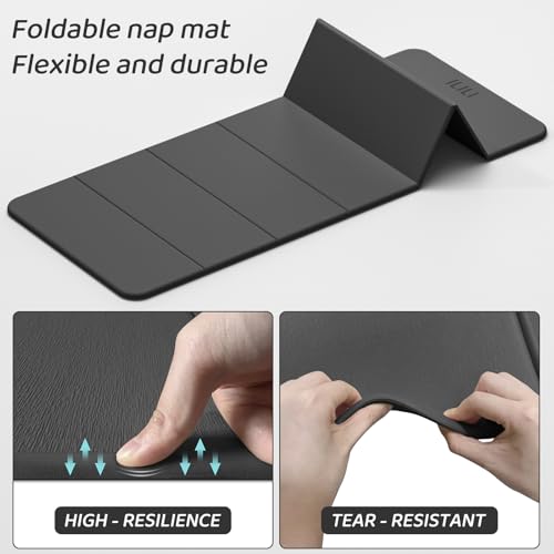 ILILI Foldable Yoga Mat 71 * 24 * 0.3'' - TPE Non-Slip Fitness Mat for Home，Waterproof & Lightweight (2lb) for Home Gym, P...