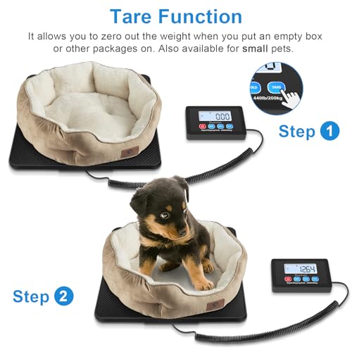 Fuzion Shipping Scale, 440LB x 10g High Accuracy Postal Scale, Hold/Tare Function, Digital Shipping Postal Scale for Packa...