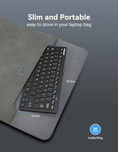 TECKNET Wireless Keyboard and Mouse Combo, Mini Cordless Computer Keyboard and Mouse Set 2.4GHz, Silent Adjustable 1600 DP...
