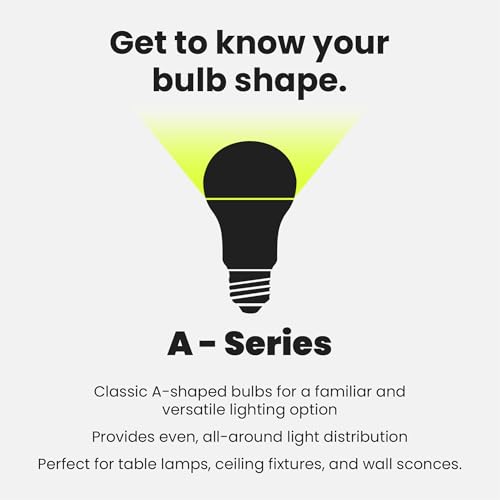 Feit Electric A19 Led Light Bulbs, 60W Equivalent, Non-Dimmable, 800 Lumens, 4 Pack, 2700K Soft White, E26 Base,