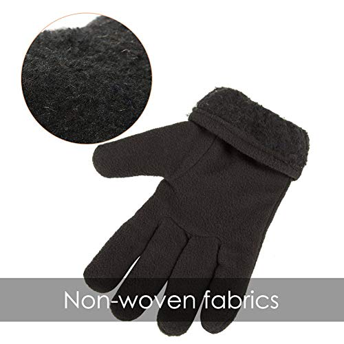 Men's Fleece Lined Adjustable Soft & Warm Thick Winter Gloves