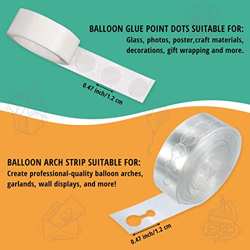 Balloon Arch Kit, 82ft Easy DIY Balloon Decorating Garland Strip and 500Pcs Glue Point Dots Tape for Balloon Arch, Decorat...