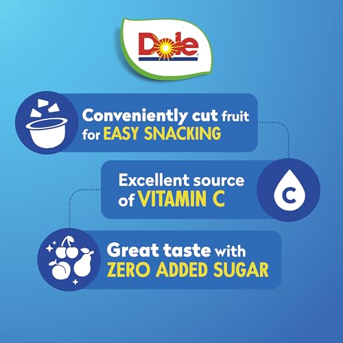 Dole Diced Peaches, Mandarin Oranges, and Cherry Mixed Fruit with No Sugar Added Variety Pack - Dole Fruit Bowls Snacks - ...
