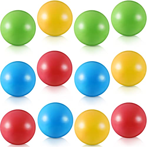 Civaner 12 Pieces Multi Colored Plastic Replacement Balls Small Bulldozer Popper Toy Balls 1.75 Inch Soft Crush Proof Air ...