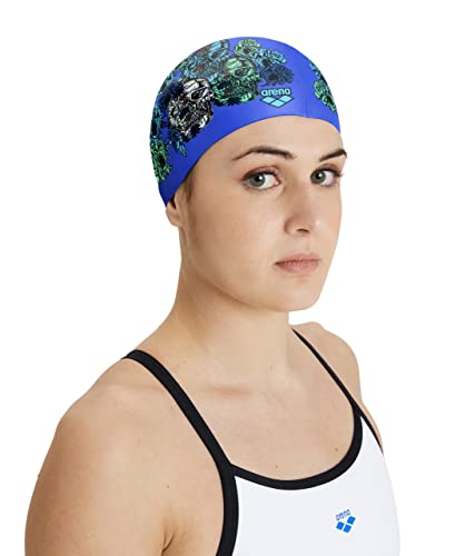 Arena Drew Kibler Collection Silicone Swim Cap Signature Edition Classic Fit for Everyday Use and Training, One Size
