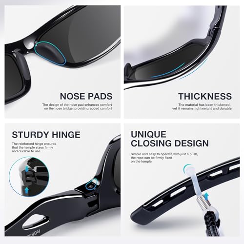 RIVBOS Sunglasses for Men Women Polarized UV Protection Sports Fishing Driving Shades Cycling RB833